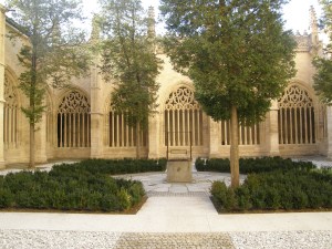 El prado del Claustro en la actualidad. Bojes magníficos.